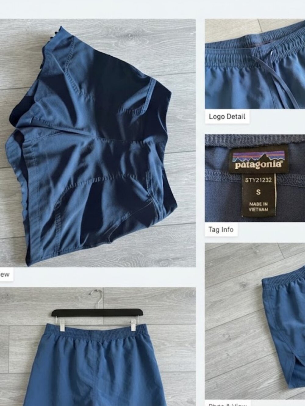 Patagonia Blue Athletic Outdoor Running Shorts Style 21232 Size S